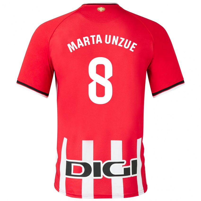 Niño Camiseta Marta Unzué Urdániz #8 Rojo 1ª Equipación 2023/24 La Camisa Perú