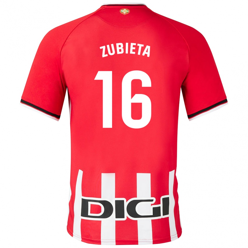 Niño Camiseta Maite Zubieta Arambarri #16 Rojo 1ª Equipación 2023/24 La Camisa Perú