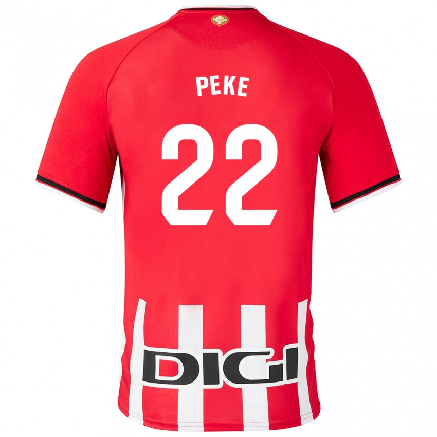 Niño Camiseta Ainize Barea Nuñez #22 Rojo 1ª Equipación 2023/24 La Camisa Perú