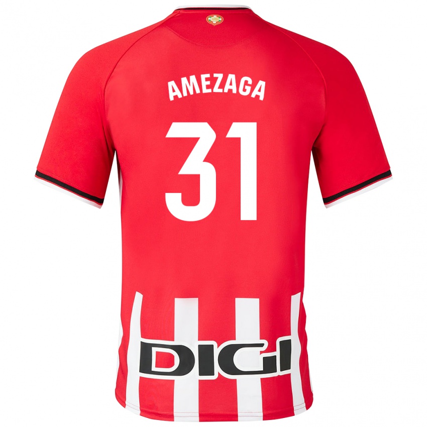 Niño Camiseta Jone Amezaga #31 Rojo 1ª Equipación 2023/24 La Camisa Perú