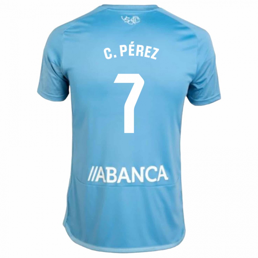 Niño Camiseta Carles Perez #7 Azul 1ª Equipación 2023/24 La Camisa Perú