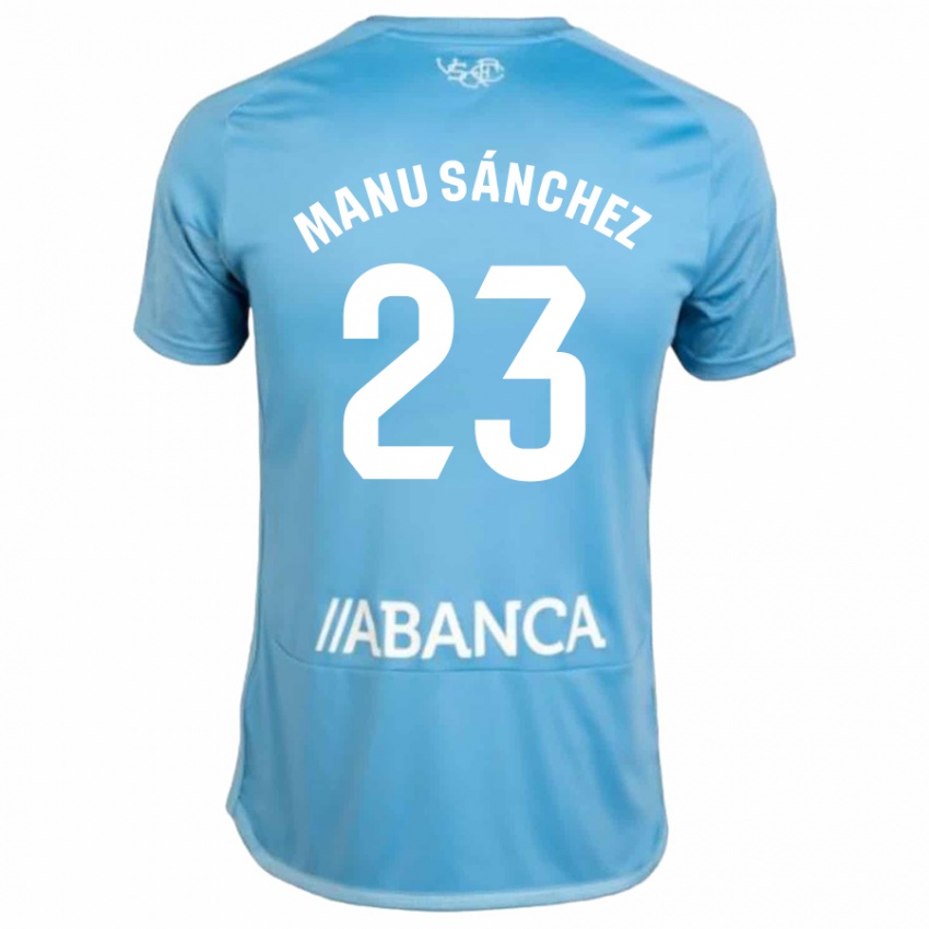 Niño Camiseta Manu Sanchez #23 Azul 1ª Equipación 2023/24 La Camisa Perú