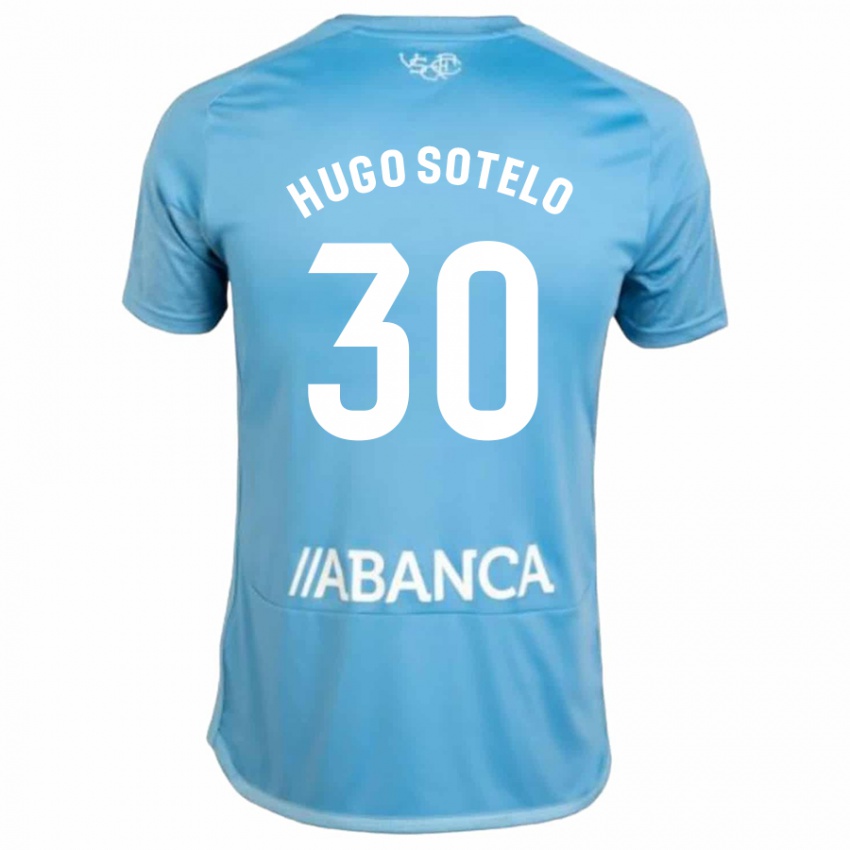 Niño Camiseta Hugo Sotelo #30 Azul 1ª Equipación 2023/24 La Camisa Perú