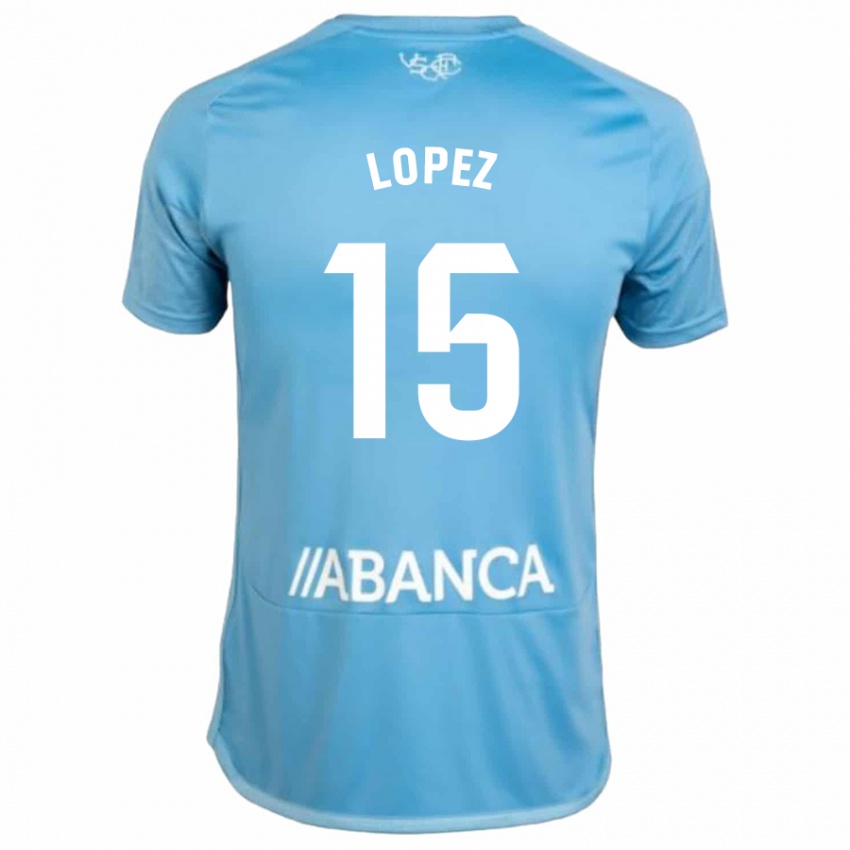 Niño Camiseta Fer López #15 Azul 1ª Equipación 2023/24 La Camisa Perú