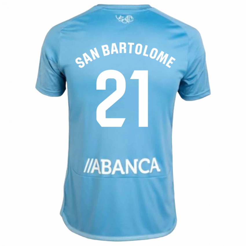 Niño Camiseta Víctor San Bartolomé #21 Azul 1ª Equipación 2023/24 La Camisa Perú