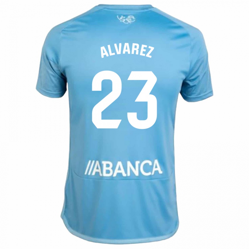 Niño Camiseta Hugo Álvarez #23 Azul 1ª Equipación 2023/24 La Camisa Perú