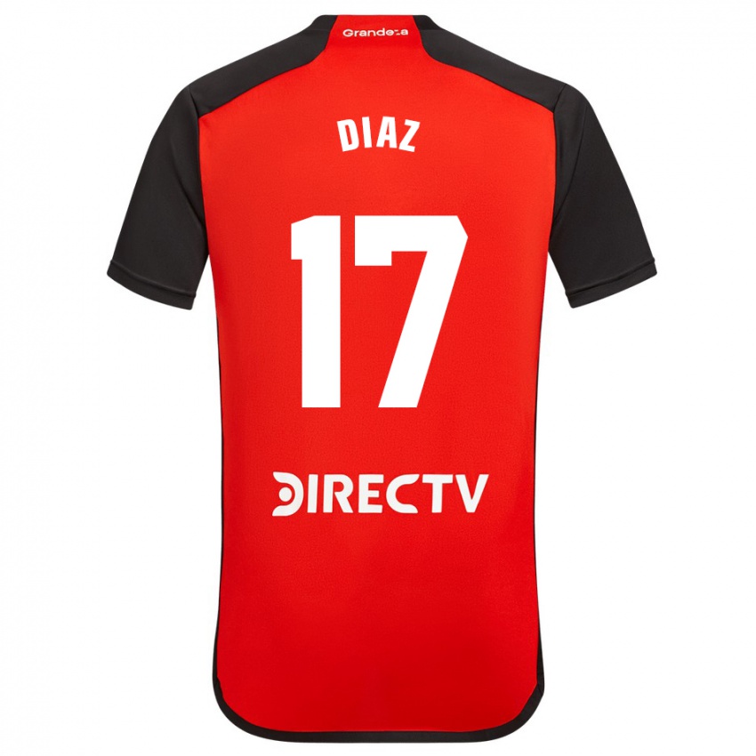 Niño Camiseta Paulo Diaz #17 Rojo 2ª Equipación 2023/24 La Camisa Perú