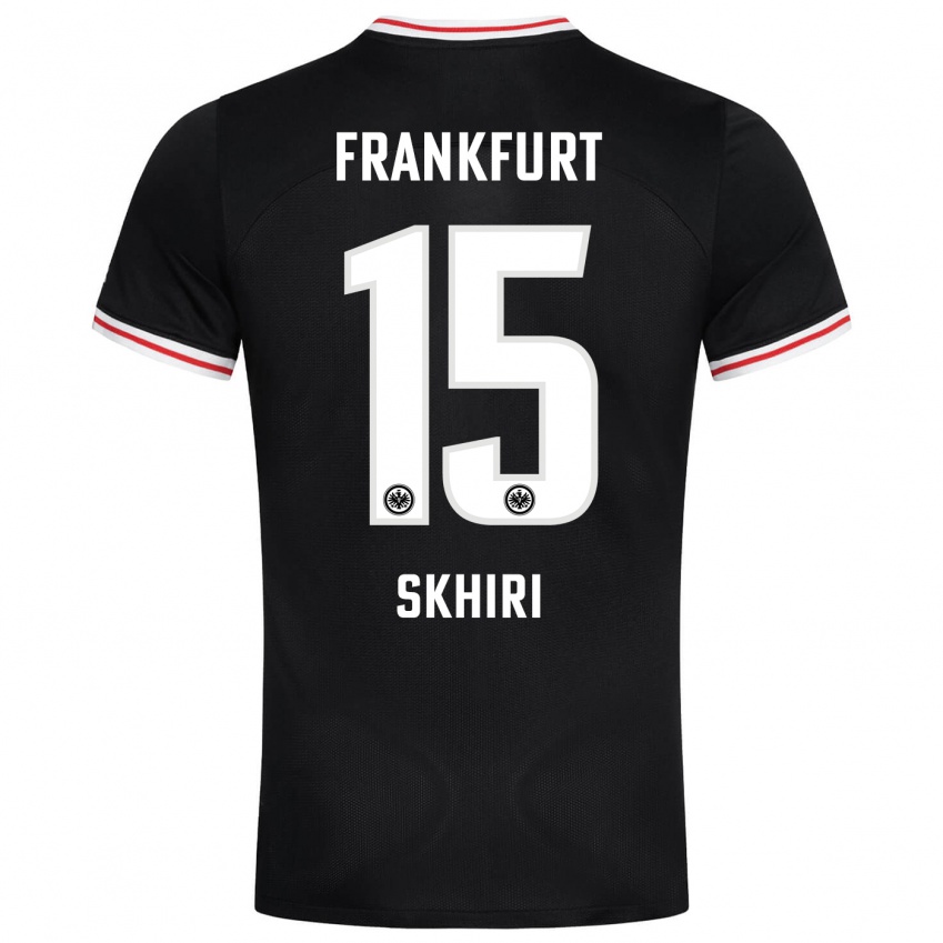 Niño Camiseta Ellyes Skhiri #15 Negro 2ª Equipación 2023/24 La Camisa Perú