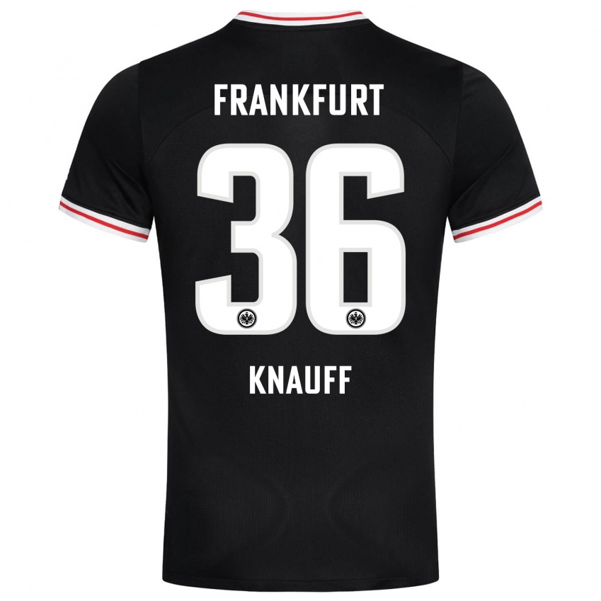 Niño Camiseta Ansgar Knauff #36 Negro 2ª Equipación 2023/24 La Camisa Perú