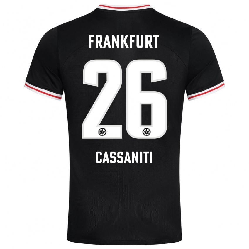 Niño Camiseta Nino Cassaniti #26 Negro 2ª Equipación 2023/24 La Camisa Perú