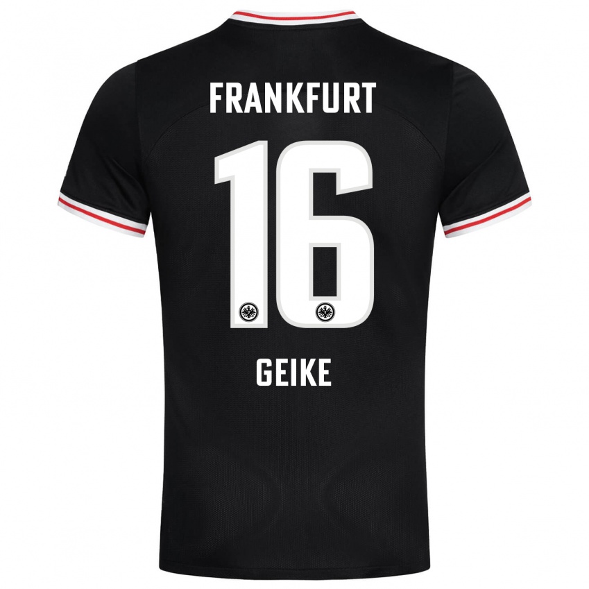 Niño Camiseta Jonah Geike #16 Negro 2ª Equipación 2023/24 La Camisa Perú