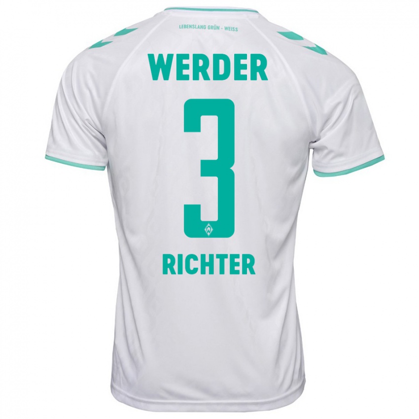 Niño Camiseta Mathis Richter #3 Blanco 2ª Equipación 2023/24 La Camisa Perú