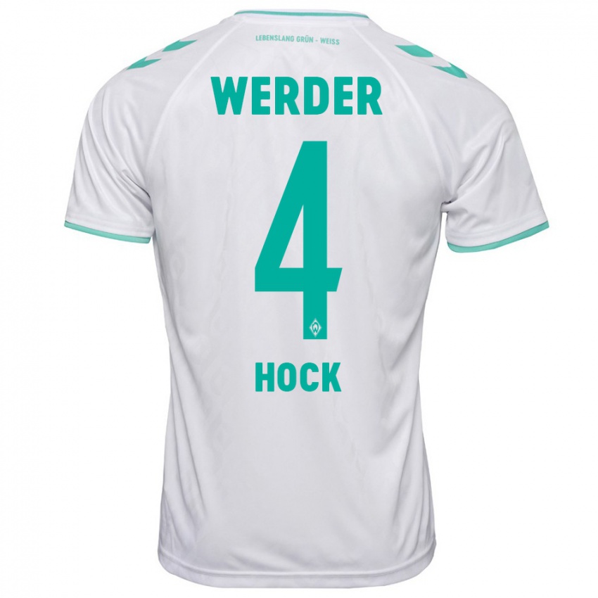 Niño Camiseta Alexander Höck #4 Blanco 2ª Equipación 2023/24 La Camisa Perú