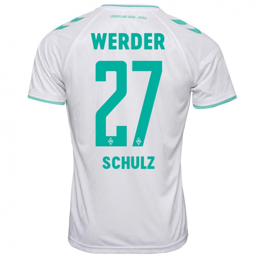 Niño Camiseta Ole Schulz #27 Blanco 2ª Equipación 2023/24 La Camisa Perú