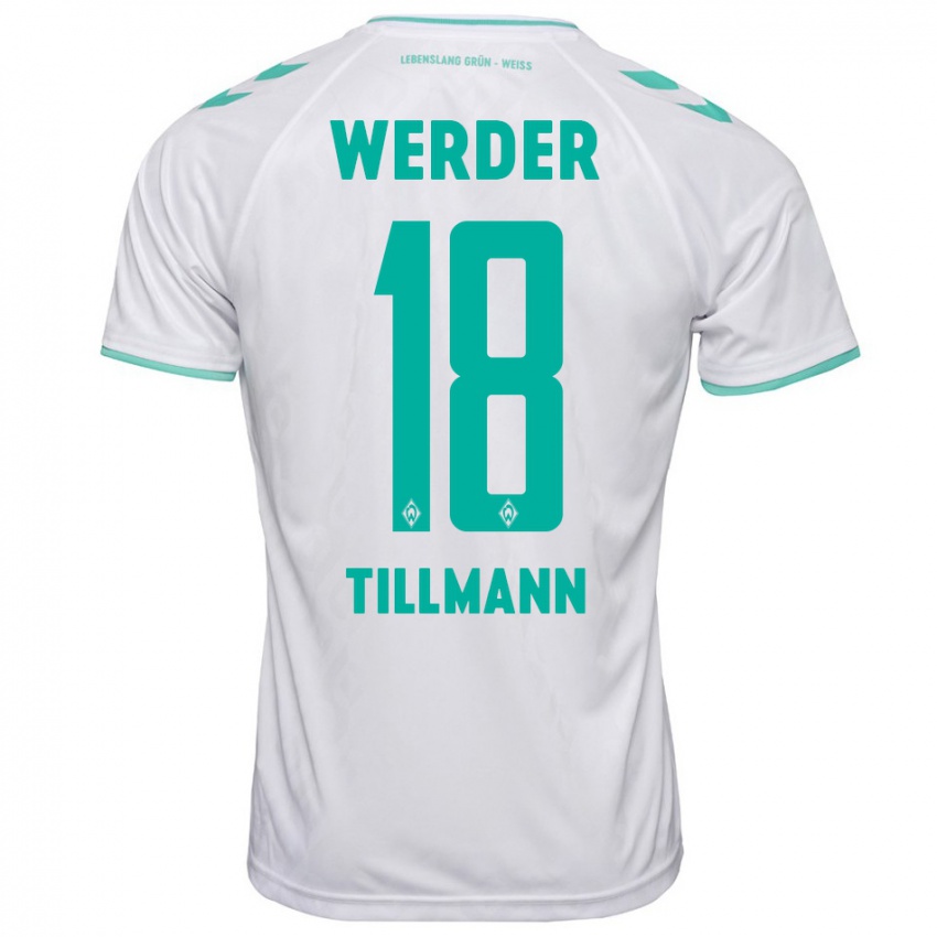 Niño Camiseta Felix Tillmann #18 Blanco 2ª Equipación 2023/24 La Camisa Perú