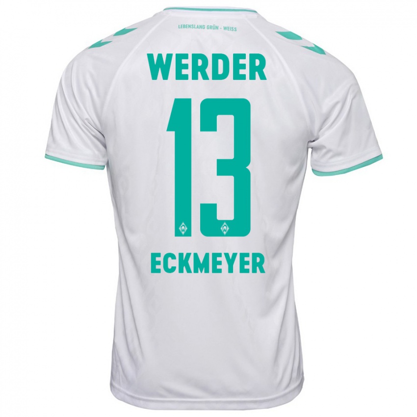 Niño Camiseta Tjark Eckmeyer #13 Blanco 2ª Equipación 2023/24 La Camisa Perú