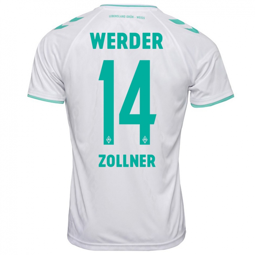 Niño Camiseta Adrian Zollner #14 Blanco 2ª Equipación 2023/24 La Camisa Perú