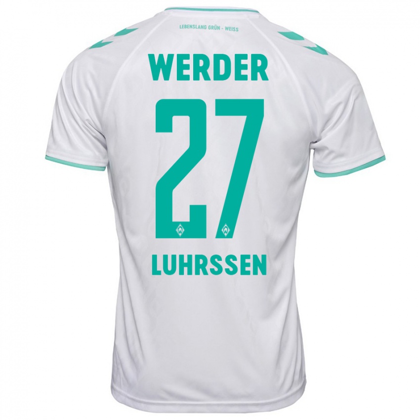 Niño Camiseta Nina Luhrssen #27 Blanco 2ª Equipación 2023/24 La Camisa Perú