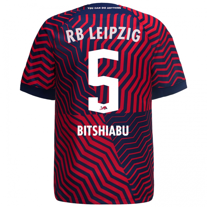 Niño Camiseta El Chadaille Bitshiabu #5 Azul Rojo 2ª Equipación 2023/24 La Camisa Perú