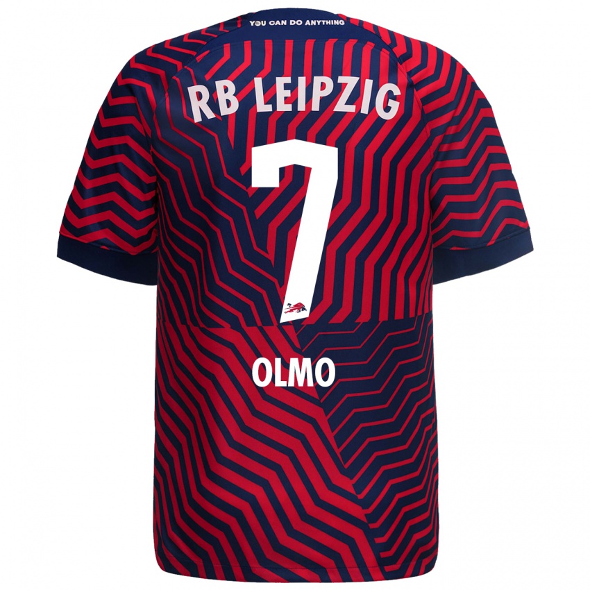 Niño Camiseta Dani Olmo #7 Azul Rojo 2ª Equipación 2023/24 La Camisa Perú