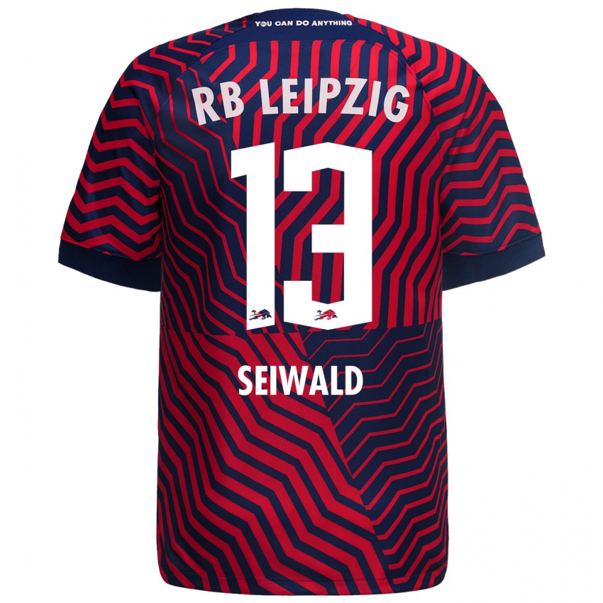 Niño Camiseta Nicolas Seiwald #13 Azul Rojo 2ª Equipación 2023/24 La Camisa Perú