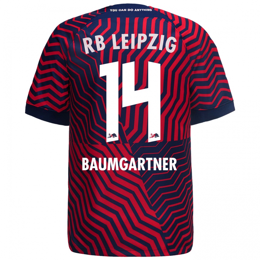 Niño Camiseta Christoph Baumgartner #14 Azul Rojo 2ª Equipación 2023/24 La Camisa Perú