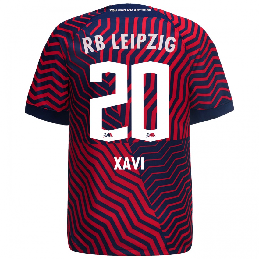 Niño Camiseta Xavi Simons #20 Azul Rojo 2ª Equipación 2023/24 La Camisa Perú