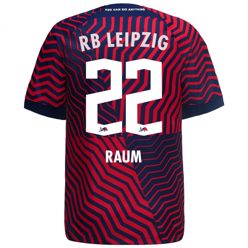 Niño Camiseta David Raum #22 Azul Rojo 2ª Equipación 2023/24 La Camisa Perú