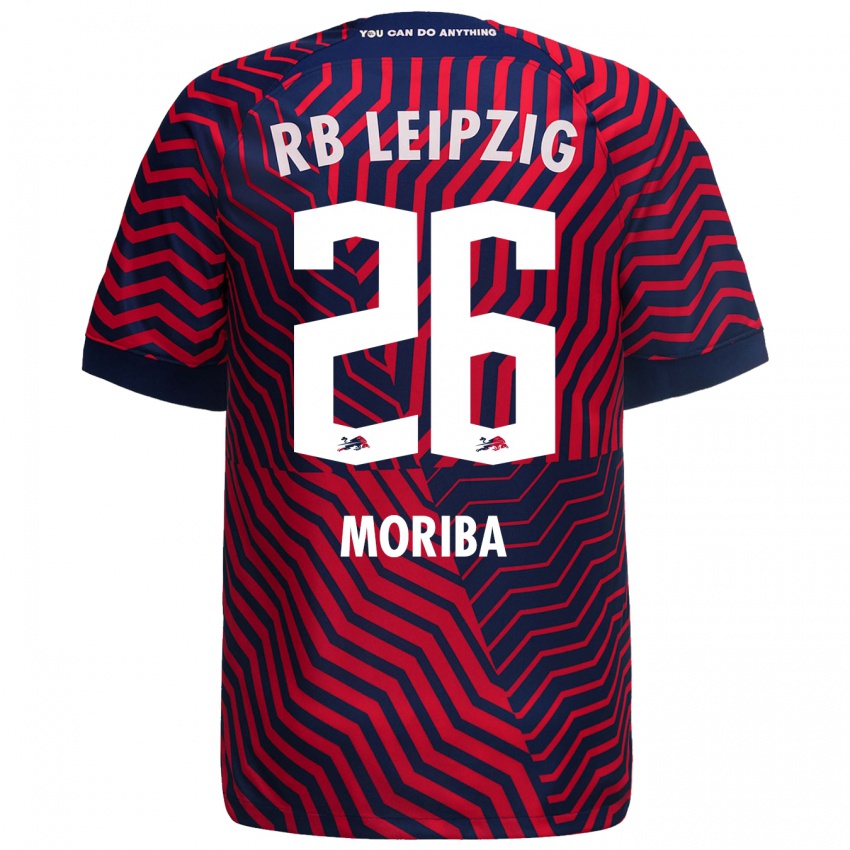 Niño Camiseta Ilaix Moriba #26 Azul Rojo 2ª Equipación 2023/24 La Camisa Perú