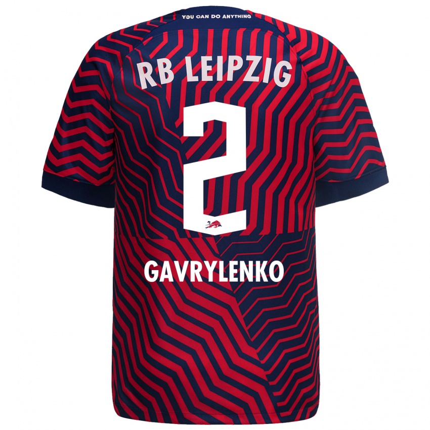 Niño Camiseta Oleksandr Gavrylenko #2 Azul Rojo 2ª Equipación 2023/24 La Camisa Perú