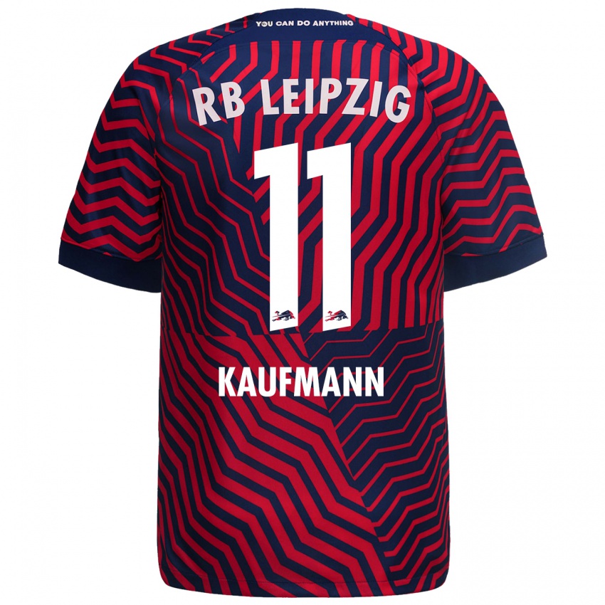 Niño Camiseta Tino Kaufmann #11 Azul Rojo 2ª Equipación 2023/24 La Camisa Perú