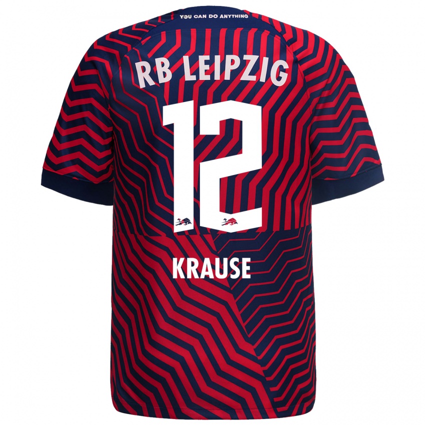 Niño Camiseta Arno Krause #12 Azul Rojo 2ª Equipación 2023/24 La Camisa Perú