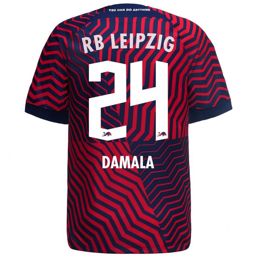 Niño Camiseta Bilal Damala #24 Azul Rojo 2ª Equipación 2023/24 La Camisa Perú