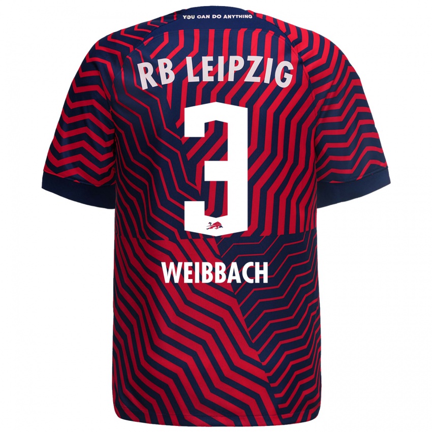 Niño Camiseta Noah Weißbach #3 Azul Rojo 2ª Equipación 2023/24 La Camisa Perú