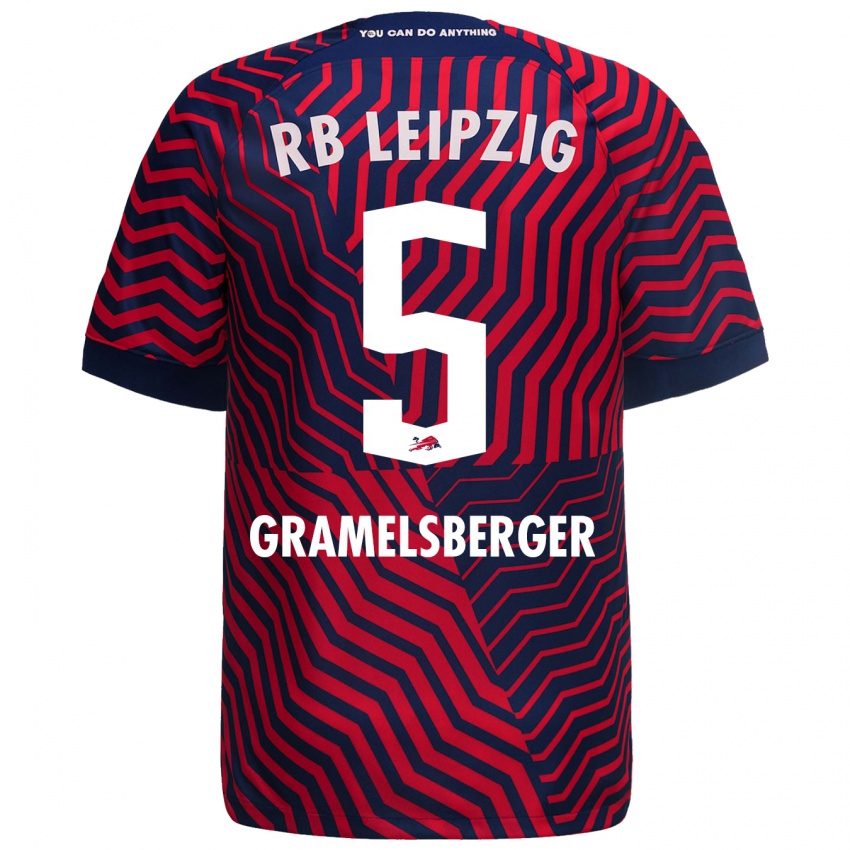 Niño Camiseta Lennert Gramelsberger #5 Azul Rojo 2ª Equipación 2023/24 La Camisa Perú