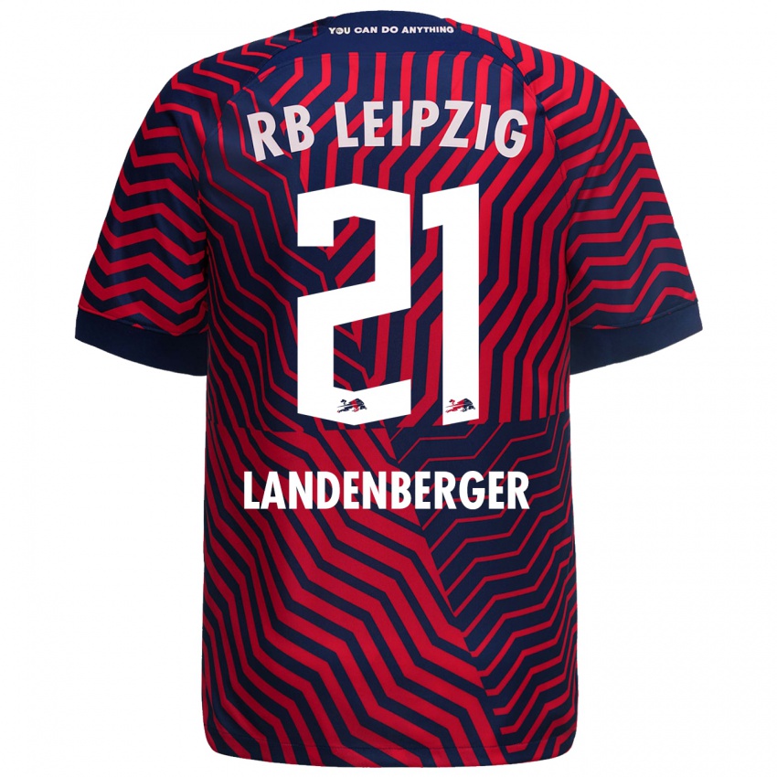 Niño Camiseta Julia Landenberger #21 Azul Rojo 2ª Equipación 2023/24 La Camisa Perú