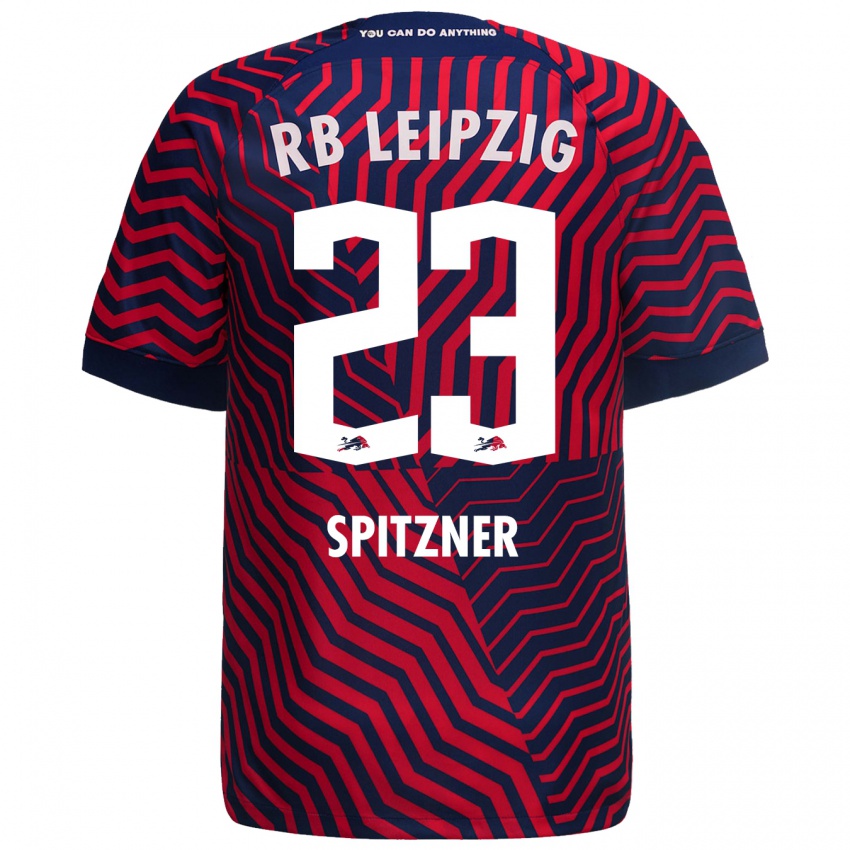 Niño Camiseta Kyra Spitzner #23 Azul Rojo 2ª Equipación 2023/24 La Camisa Perú