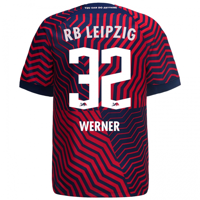 Niño Camiseta Mia Werner #32 Azul Rojo 2ª Equipación 2023/24 La Camisa Perú