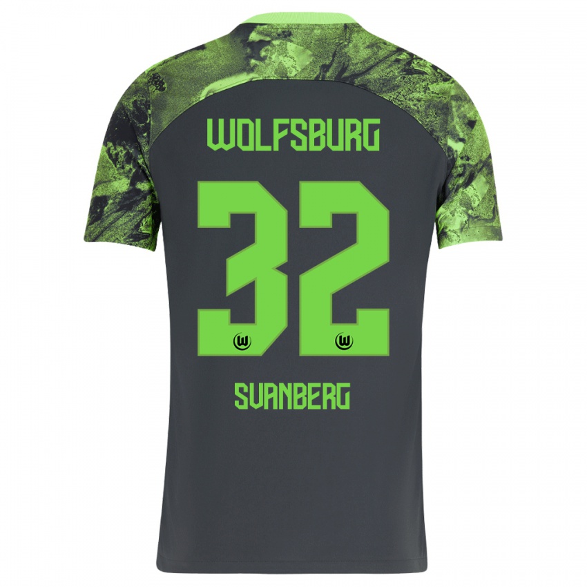 Niño Camiseta Mattias Svanberg #32 Gris Oscuro 2ª Equipación 2023/24 La Camisa Perú