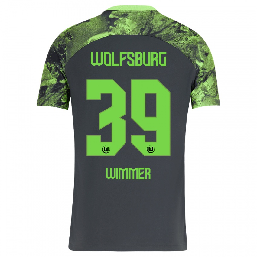 Niño Camiseta Patrick Wimmer #39 Gris Oscuro 2ª Equipación 2023/24 La Camisa Perú