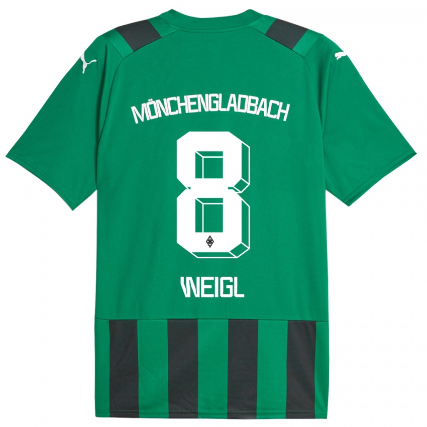 Niño Camiseta Julian Weigl #8 Verde Negro 2ª Equipación 2023/24 La Camisa Perú