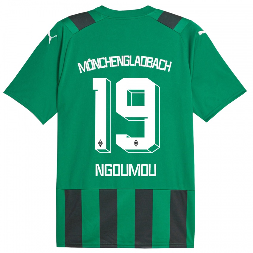 Niño Camiseta Nathan Ngoumou #19 Verde Negro 2ª Equipación 2023/24 La Camisa Perú