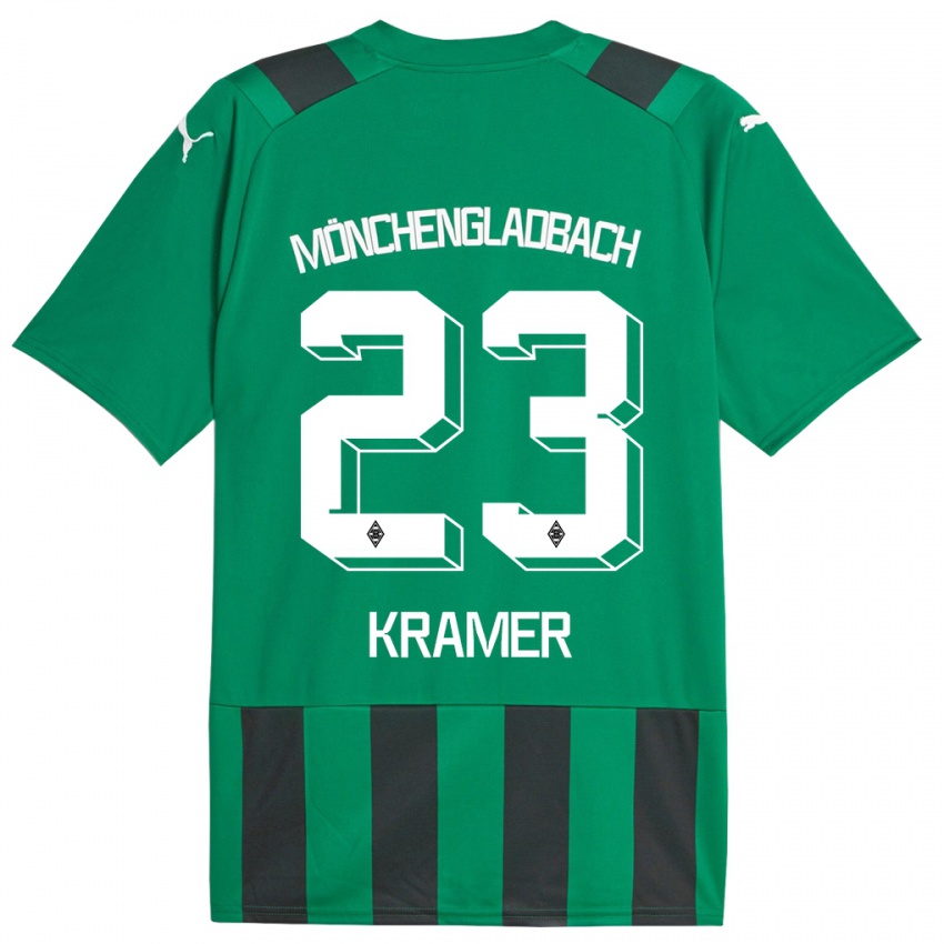 Niño Camiseta Christoph Kramer #23 Verde Negro 2ª Equipación 2023/24 La Camisa Perú