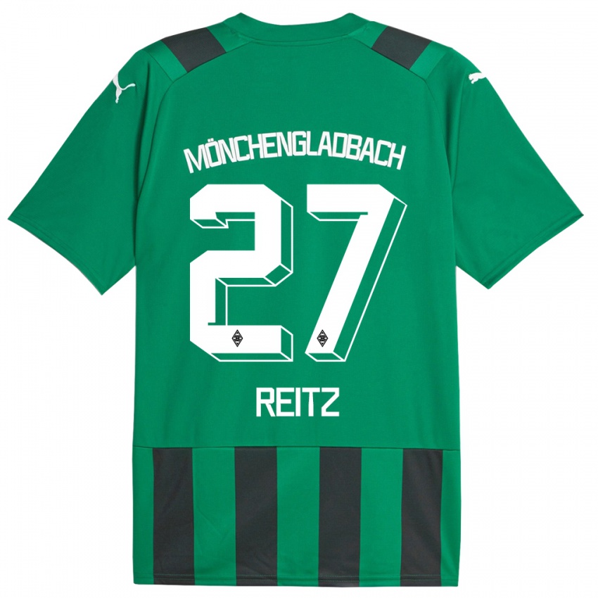 Niño Camiseta Rocco Reitz #27 Verde Negro 2ª Equipación 2023/24 La Camisa Perú