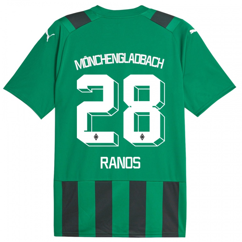 Niño Camiseta Grant-Leon Ranos #28 Verde Negro 2ª Equipación 2023/24 La Camisa Perú