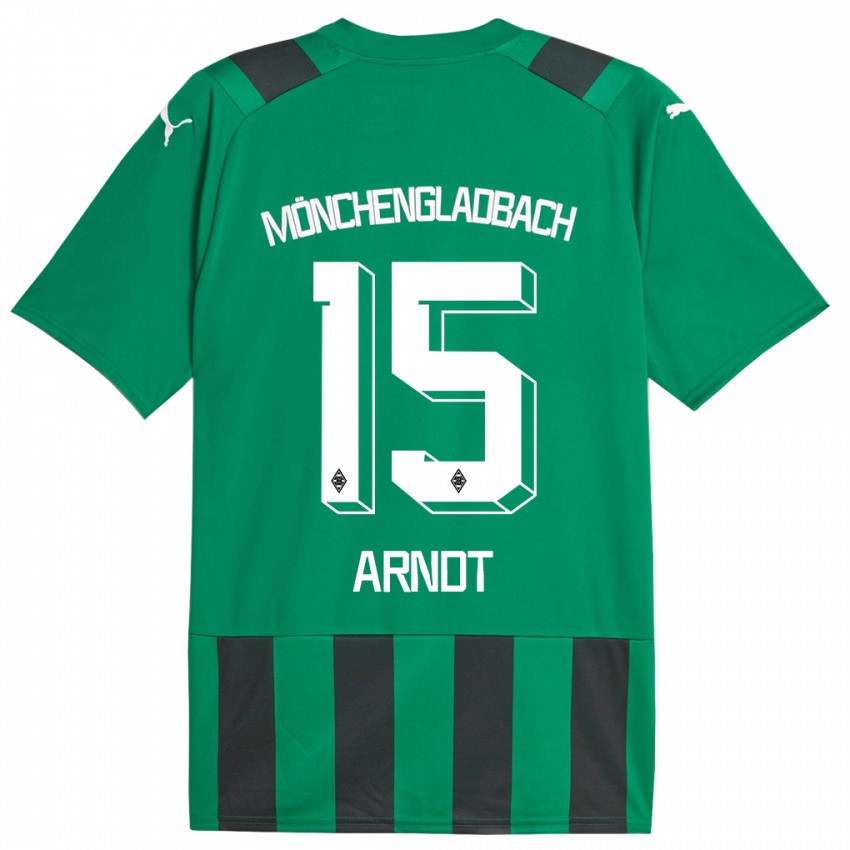 Niño Camiseta Leo Arndt #15 Verde Negro 2ª Equipación 2023/24 La Camisa Perú