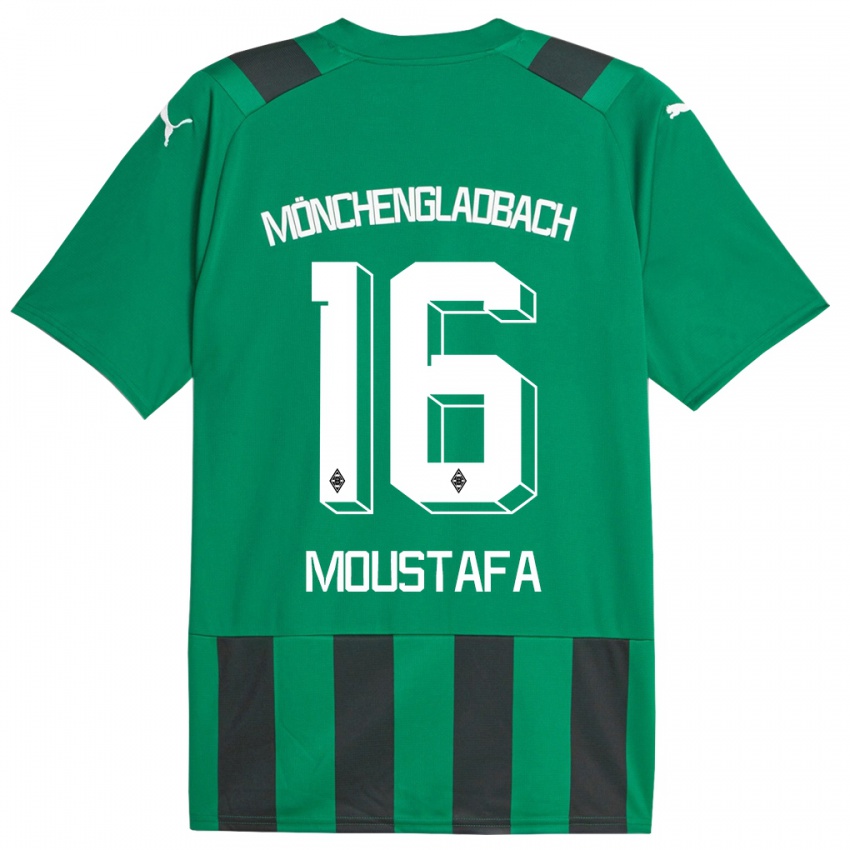 Niño Camiseta Moustafa Ashraf Moustafa #16 Verde Negro 2ª Equipación 2023/24 La Camisa Perú