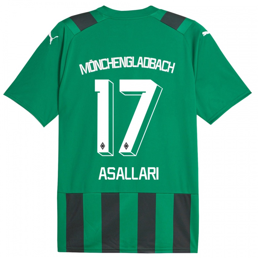 Niño Camiseta Kushtrim Asallari #17 Verde Negro 2ª Equipación 2023/24 La Camisa Perú