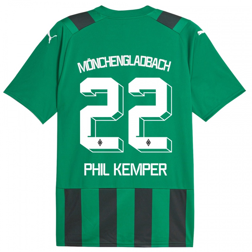 Niño Camiseta Phil Kemper #22 Verde Negro 2ª Equipación 2023/24 La Camisa Perú