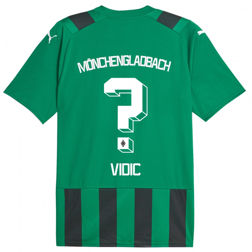 Niño Camiseta Nico Vidic #0 Verde Negro 2ª Equipación 2023/24 La Camisa Perú